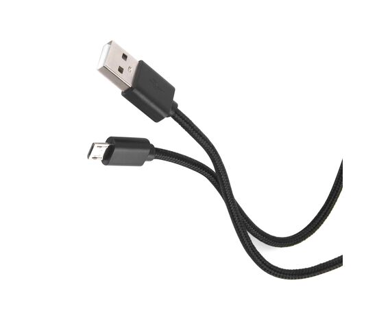  Дата-кабель Red Line USB - micro USB (50 см), 2А, нейлоновая оплетка, черный 