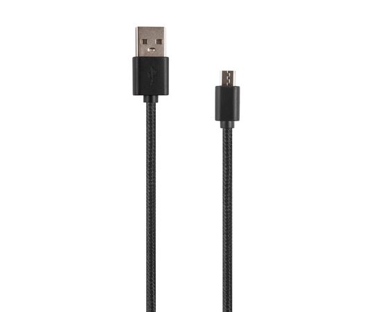  Дата-кабель Red Line USB - micro USB (50 см), 2А, нейлоновая оплетка, черный 