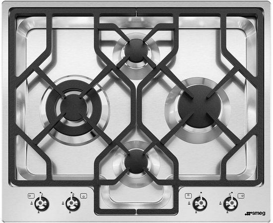  Варочная панель SMEG PGF64-4 Classica газ, 62см, нерж/фурнитура Linea и в комплекте 