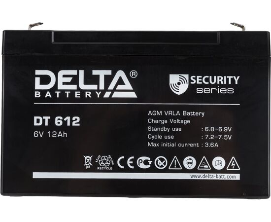  Аккумуляторная батарея Delta DT 612 