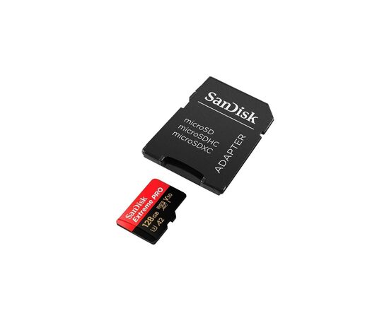  Карта памяти SanDisk (SDSQXCD-128G-GN6MA) 128GB microSDXC Class 10 UHS-I A2 C10 V30 U3 Extreme Pro (SD адаптер) 200MB/s 