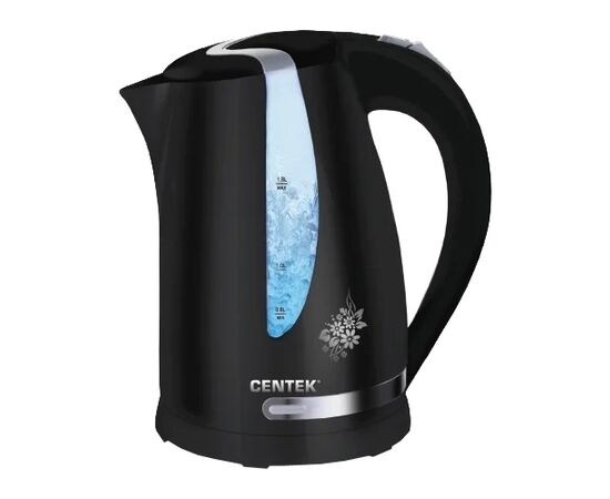  Чайник Centek СТ-0040 (черный) 1.8л 2200Вт. открывание кнопкой. внутренняя подсветка 
