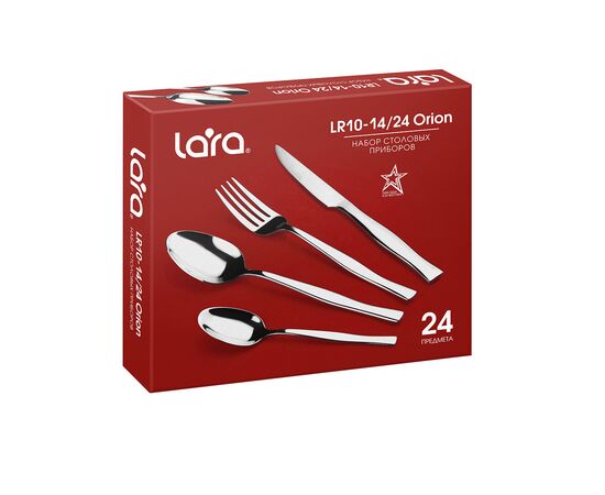  Набор столовых приборов LARA LR10-14/24 Orion 24пр 