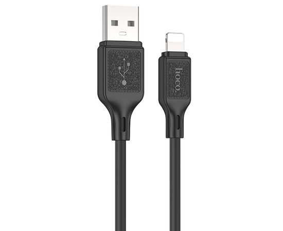  Кабель USB HOCO X90 Cool USB - Lightning, 2.4А, 1 м, черный 