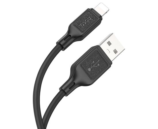  Кабель USB HOCO X90 Cool USB - Lightning, 2.4А, 1 м, черный 