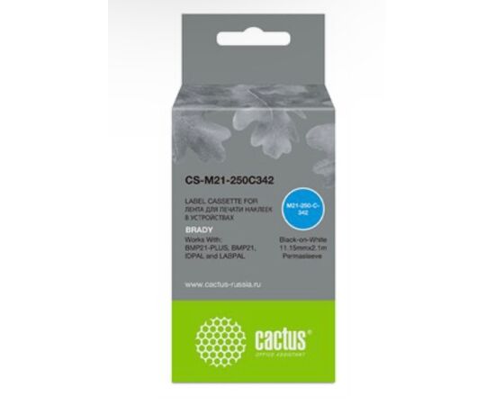  Картридж Cactus (CS-M21-250C342) ленточный черный для Brady BMP21-PLUS, BMP21, BMP21-LAB 
