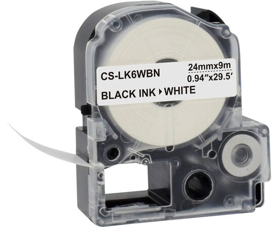  Картридж ленточный Cactus CS-LK6WBN черный для Epson LW700/LW600P/LW1000P/Z700/Z900 