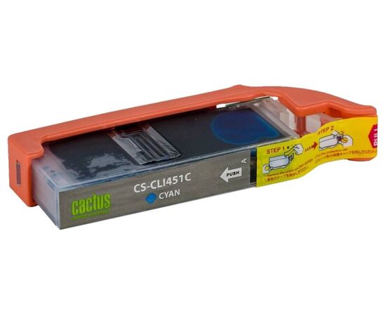  Картридж струйный Cactus CS-CLI451C голубой для Canon MG 6340/5440/IP7240 (9,8ml) 