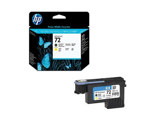  Печатающая головка HP 72 C9384A черный матовый/желтый для HP DJ T1100/T610/T1120/T1200/T1118 