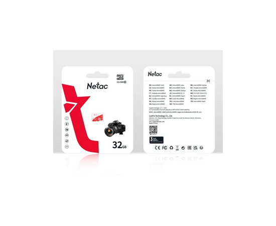  Карта памяти microSDHC Netac P500 Eco NT02P500Eco-032G-S 32GB (без SD адаптера) 