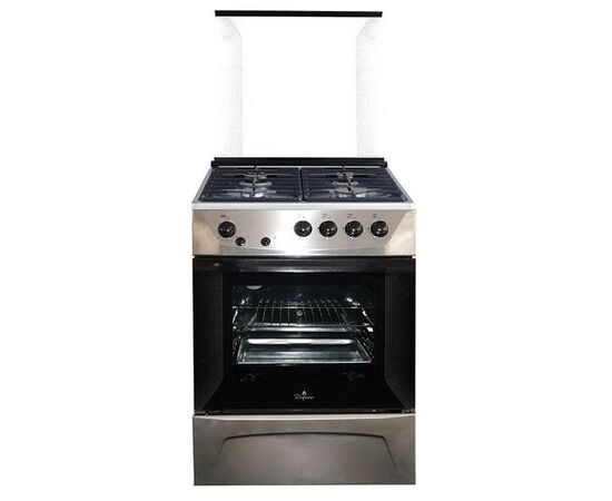  Газовая плита Darina 1D1 GM 241 014 Х нерж сталь, 85х50х60см, газ духовка 50л, электроподжиг кнопкой 