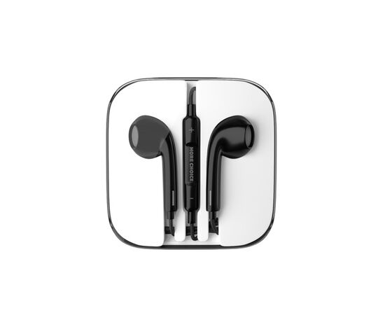  Наушники вкладыши AUX разъём с МК длина 1.2м More choice G11 Original Apple (Black) 