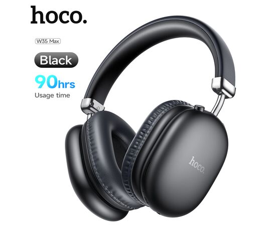  Bluetooth-наушники полноразмерные Bluetooth 5.3 800mah Hoco W35 Max (Black) 