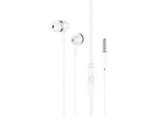  Наушники вакуумные для AUX разъема с микрофоном  длина 1.2м Hoco M76 (White) 