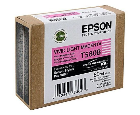  Картридж струйный Epson T580B C13T580B00 светло-пурпурный (80мл) для Epson St Pro 3800 