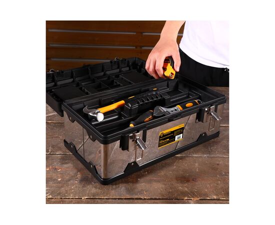  Ящик для инструментов DEKO Tool box 23M (085-3003) серебристый 