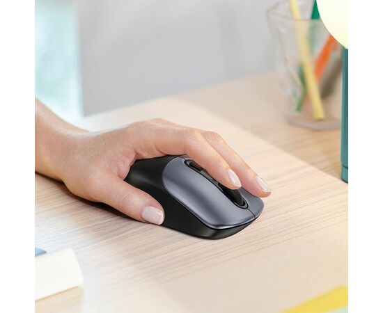  Мышь HOCO GM28 2.4G business wireless mouse black (металически-серый) 