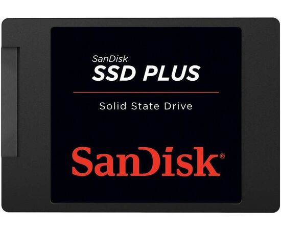  SSD 2.5" 480GB SATA3 SanDisk Plus, Box (SDSSDA-480G-G26) (7 mm. TLC, Silicon Motion SM2256S, R/W: up to 535/445MB/s, MTBF: 1750000 hrs) 