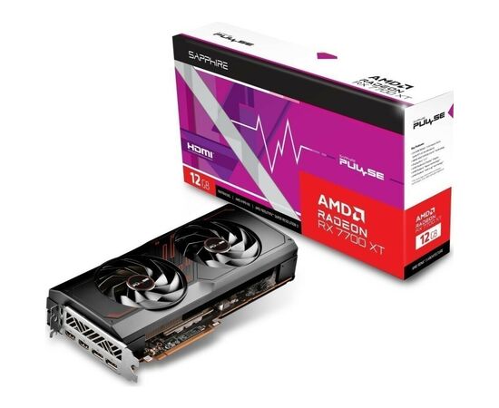  Видеокарта Sapphire Pulse AMD Radeon RX 7700 XT Gaming (11335-04-20G) 12288Mb 192 GDDR6 2171/18000 HDMIx2 DPx2 HDCP Ret 
