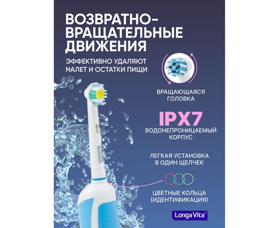  Зубная щетка Longa Vita KAB-4 голубая 