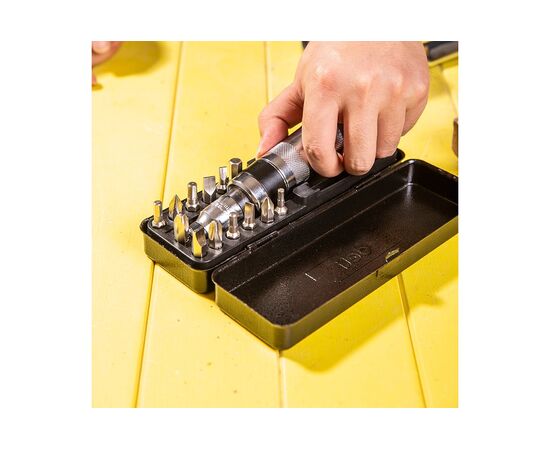  Отвертка ударно-поворотная Deli DL8901 с набором бит 13 шт (PH1, PH2x2, PH3, PH4, SL5, SL6, SL8, SL9, H4, H5, H6, H8), Cr-V, пласт. кейс) 