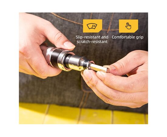  Отвертка ударно-поворотная Deli DL8901 с набором бит 13 шт (PH1, PH2x2, PH3, PH4, SL5, SL6, SL8, SL9, H4, H5, H6, H8), Cr-V, пласт. кейс) 