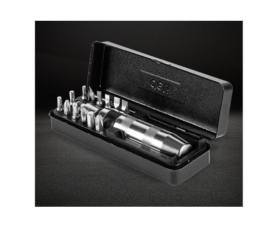  Отвертка ударно-поворотная Deli DL8901 с набором бит 13 шт (PH1, PH2x2, PH3, PH4, SL5, SL6, SL8, SL9, H4, H5, H6, H8), Cr-V, пласт. кейс) 