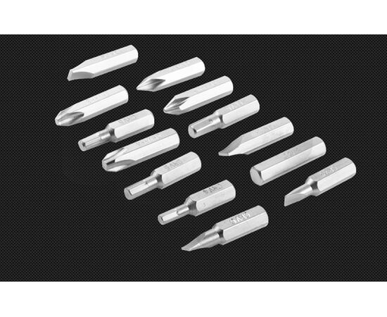  Отвертка ударно-поворотная Deli DL8901 с набором бит 13 шт (PH1, PH2x2, PH3, PH4, SL5, SL6, SL8, SL9, H4, H5, H6, H8), Cr-V, пласт. кейс) 