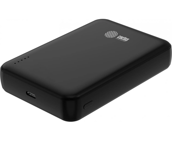  Мобильный аккумулятор Cactus CS-PBFSUA-10000 10000mAh 22.5W 4.5A USB-C беспров.зар. черный 