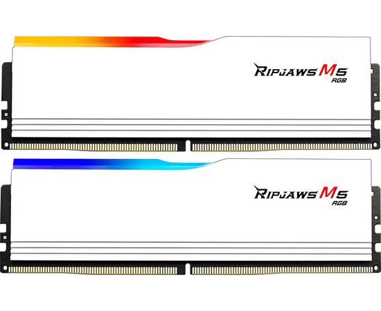  ОЗУ G.SKILL Ripjaws M5 RGB (F5-6000J3040F16GX2-RM5RW) 32GB (2x16GB) DDR5 6000MHz CL30 (30-40-40-96) 1.35V / White 