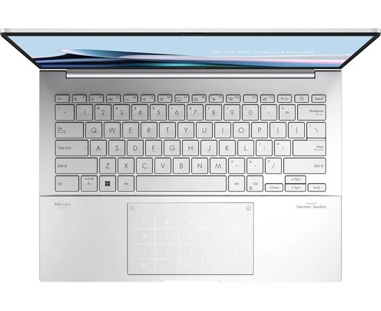  Ноутбук Asus Zenbook 14 UX3405CA-PP477 (90NB14W2-M00N00) Core Ultra 9 285H 32Gb SSD512Gb Intel Arc 14" OLED FHD+ (1920x1200) без ОС silver 