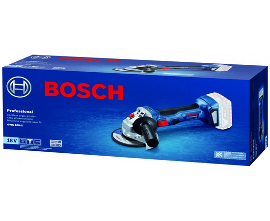  Углошлифовальная машина Bosch GWS 180-LI 06019H9025 11000об/мин рез.шпин. M14 d-125мм жестк.кейс 